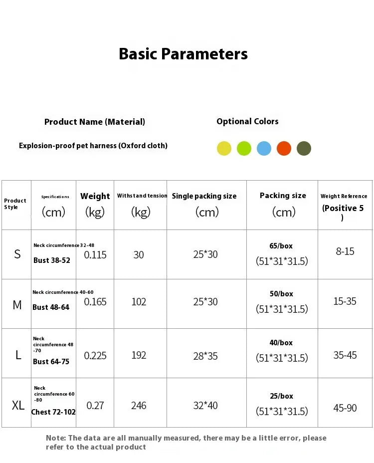 Hunde Geschirr für kleine und große Hunde