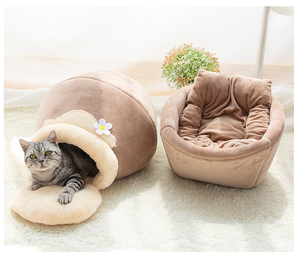 2-in-1 Katzenbett und Höhle