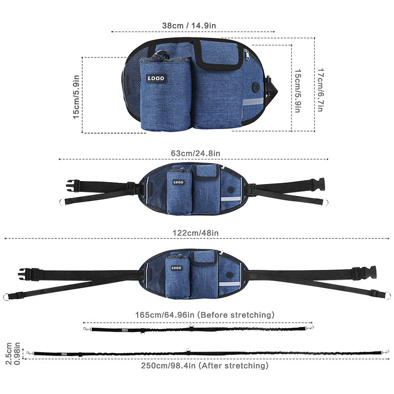 Gassi-Tasche mit Hundeleine